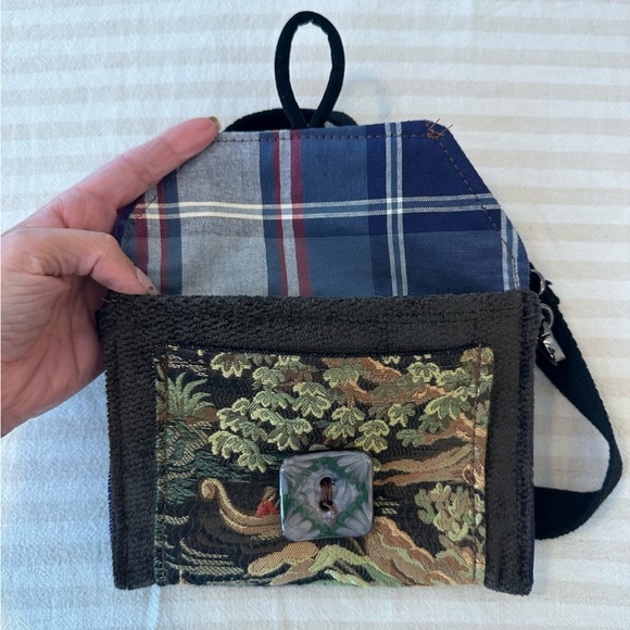 Janet McKinstry Designs Crossbody bag tapestry patchwork artsy designer colorful - Picture 4 of 8